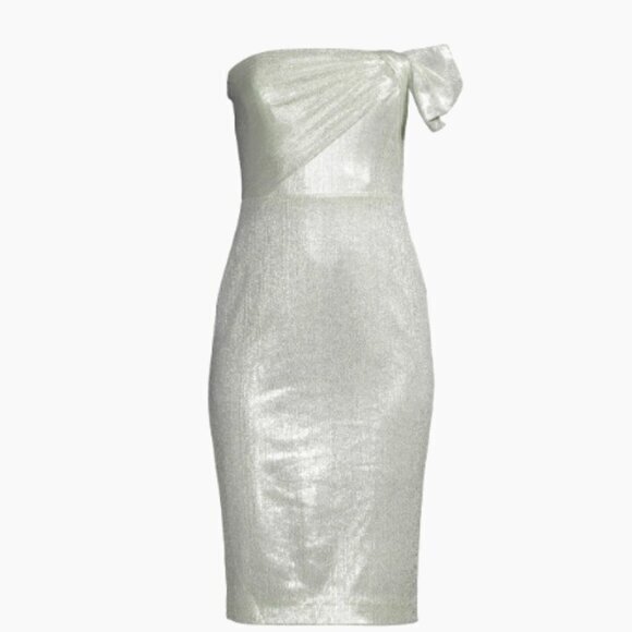 Black Halo Dresses & Skirts - Black Halo Divina Metallic Sheath Dress Size 6 NWT